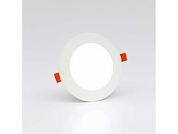 40 x led paneel – rond inbouw – 8w – 6500k koud wit – ip20 - afbeelding 1 van  4
