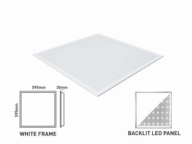 40w 3 kleur cct 60*60 inbouw backlit led panelen philips driver wit(6x) - afbeelding 8 van  8