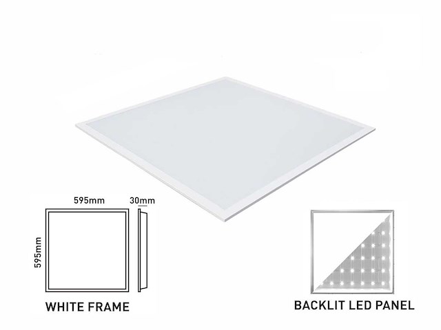40w 3 kleur cct 60*60 inbouw backlit led panelen philips driver(48x) - afbeelding 7 van  7