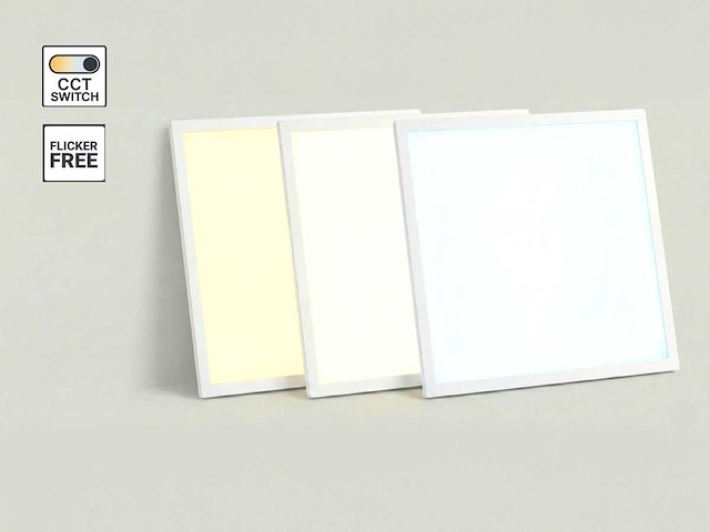 40w 3 kleur cct 60x60 inbouw backlit led panelen wit (10x) - afbeelding 2 van  9