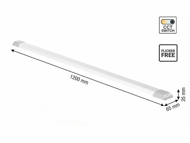40w 3 kleur cct led batten licht (10x) - afbeelding 3 van  4