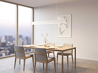 40w led 120cm linear design hanglamp met 3 kleur licht switch wit(2x) - afbeelding 1 van  10