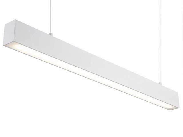 40w led 120cm linear design hanglamp met 3 kleur licht switch wit(4x) - afbeelding 1 van  10