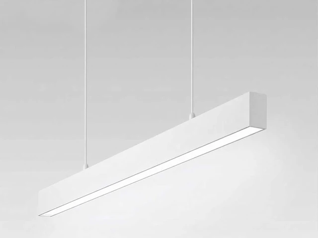 40w led 120cm linear design hanglamp met 3 kleur licht switch wit(4x) - afbeelding 7 van  10