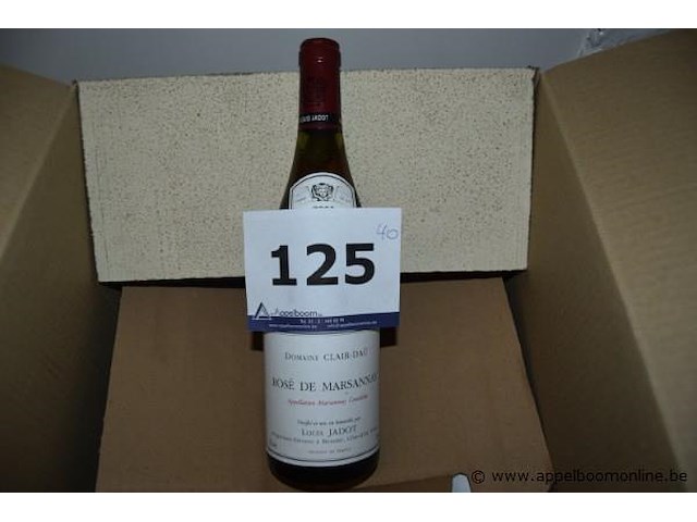 40x fles rosé wijn, domaine clair-daü, rosé de marsannay 2000, 750ml - afbeelding 1 van  3
