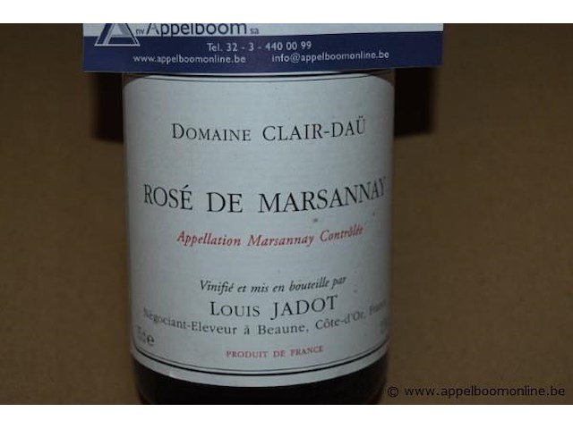 40x fles rosé wijn, domaine clair-daü, rosé de marsannay 2000, 750ml - afbeelding 2 van  3