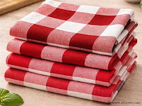 40x keuken theedoek rood - afbeelding 1 van  1