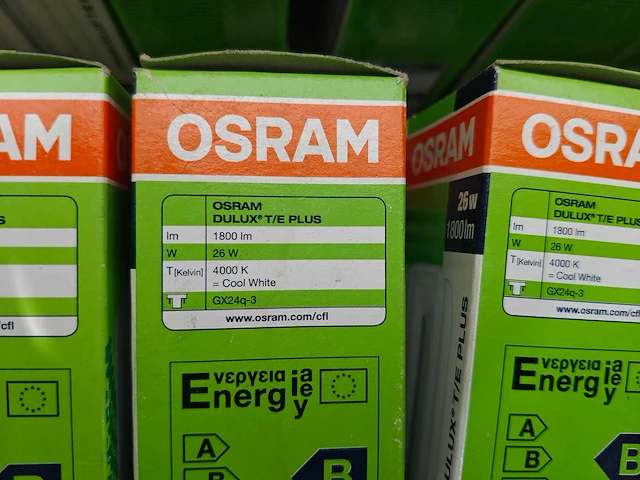 40x osram dulux t/e plus 26w/840 cool white (1800 lm, gx24q-3 4-pins - nieuw in doos) - afbeelding 5 van  7