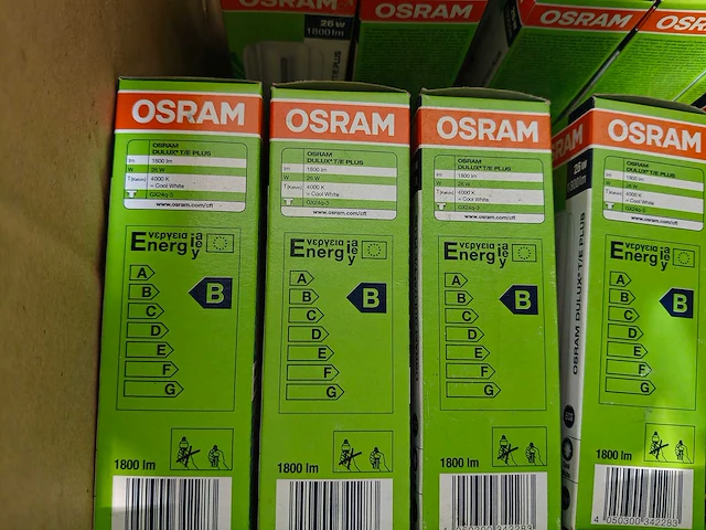 40x osram dulux t/e plus 26w/840 cool white (1800 lm, gx24q-3 4-pins - nieuw in doos) - afbeelding 3 van  7
