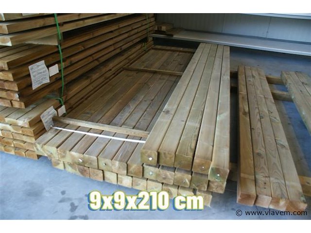 40x paal 8,8x8,8x210 - afbeelding 1 van  1