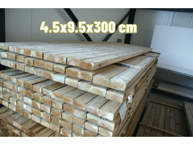 40x regel 4,4x9,5x300cm. - afbeelding 3 van  3