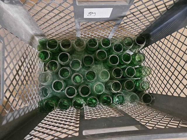 40x vaasjes bottle recup groen 12cm h - afbeelding 3 van  3