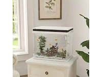 41 liter glazen aquarium met filtratiesysteem, led-lampen, waterpomp, voor verschillende vissoorten, wit - afbeelding 1 van  6