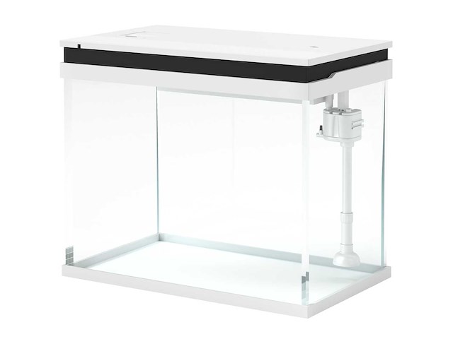 41 liter glazen aquarium met filtratiesysteem, led-lampen, waterpomp, voor verschillende vissoorten, wit - afbeelding 2 van  6