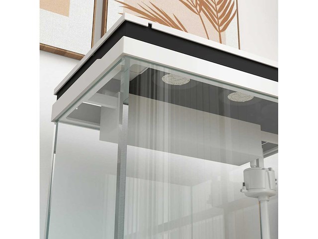 41 liter glazen aquarium met filtratiesysteem, led-lampen, waterpomp, voor verschillende vissoorten, wit - afbeelding 5 van  6