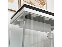 41 liter glazen aquarium met filtratiesysteem, led-lampen, waterpomp, voor verschillende vissoorten, wit - afbeelding 5 van  6