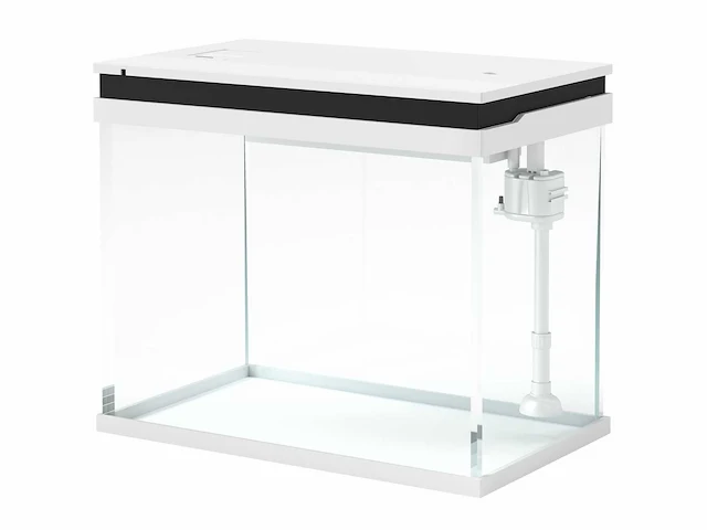 41 liter glazen aquarium met filtratiesysteem, led-lampen, waterpomp, voor verschillende vissoorten, wit - afbeelding 2 van  6