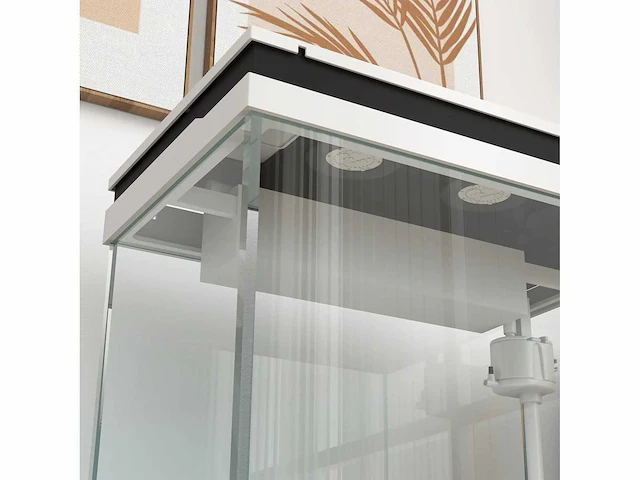 41 liter glazen aquarium met filtratiesysteem, led-lampen, waterpomp, voor verschillende vissoorten, wit - afbeelding 5 van  6