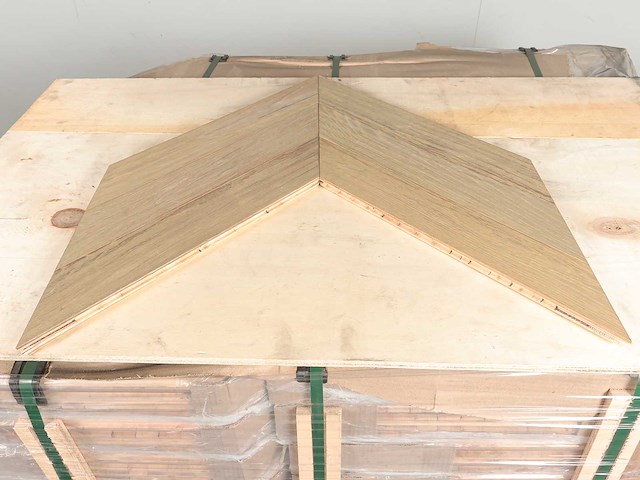 41 m2 parket eiken hongaarse punt mutliplank - 480 x 90 x 19 mm - afbeelding 1 van  4