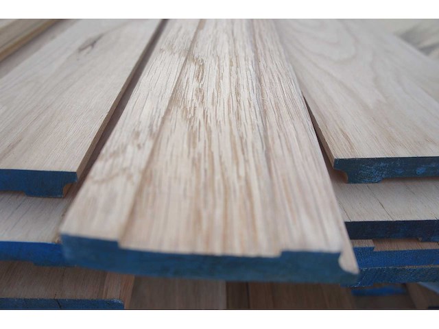 42 lm massief eiken plinten 14mm - afbeelding 4 van  5