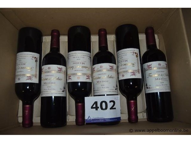 42x fles rode wijn, château fontaine de l'aubier, médoc, 2008, 75cl - afbeelding 1 van  3