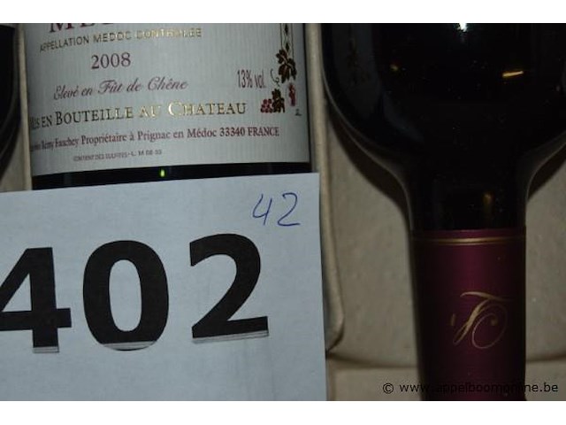 42x fles rode wijn, château fontaine de l'aubier, médoc, 2008, 75cl - afbeelding 3 van  3