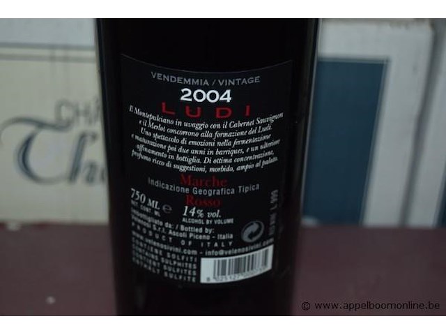 42x fles rode wijn, ludi, marche igt, 2004, 75cl - afbeelding 3 van  3