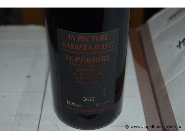 42x fles rode wijn, tenuta garetto, in pectore barbera d'asti superiore, 2012, 75cl - afbeelding 3 van  4