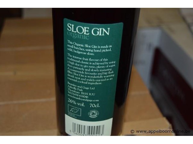 42x fles sloe gin, bramley & gage, organic, 26% vol., 70cl - afbeelding 3 van  4