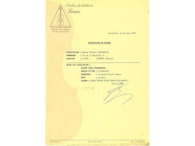 4/4 celloboog - e. herrmann - afbeelding 2 van  4