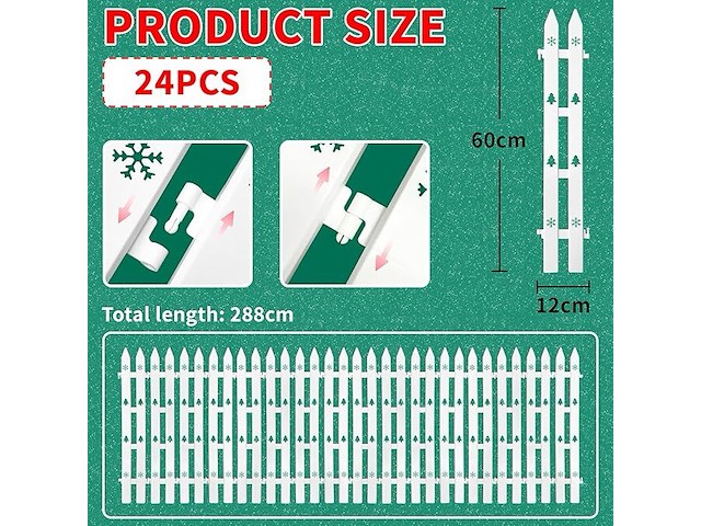 44x set van 24 kerstboomhekken 60cmhoog - afbeelding 2 van  5