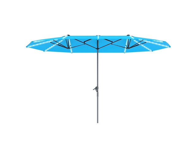 4,5 m dubbelzijdige buitenparasol met zonneverlichting, upf50+ bescherming - afbeelding 2 van  4