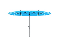 4,5 m dubbelzijdige buitenparasol met zonneverlichting, upf50+ bescherming - afbeelding 2 van  4