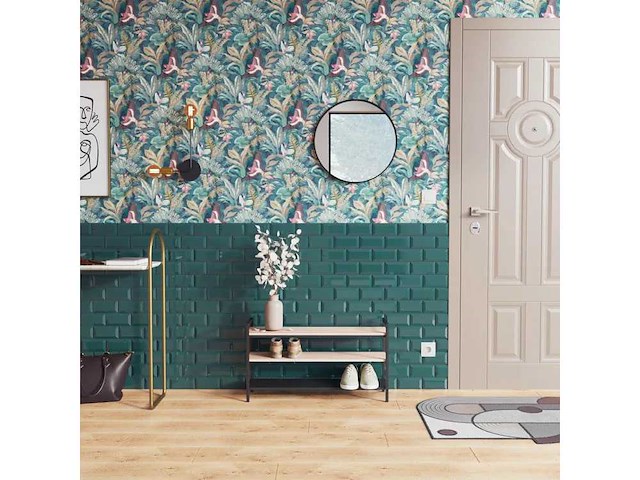 (4,5 m²) glanzend groene wandtegels w.7,5 x l.15 cm metro artens - afbeelding 1 van  5