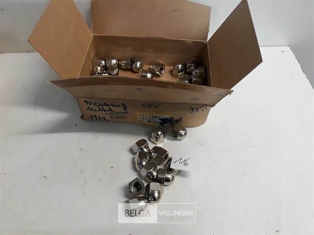 45 x dopmoer m12 vernikkeld - afbeelding 2 van  3
