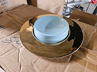 45+45x serax - san pellegrino - gouden borden 21cm + schaal 12cm