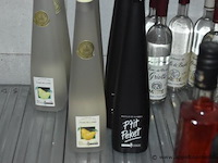 45x fles diverse likeuren en eaux-de-vie, wo. joseph cartron, mielo, petit pekêt, liqueur de poire williams, mette - afbeelding 3 van  5