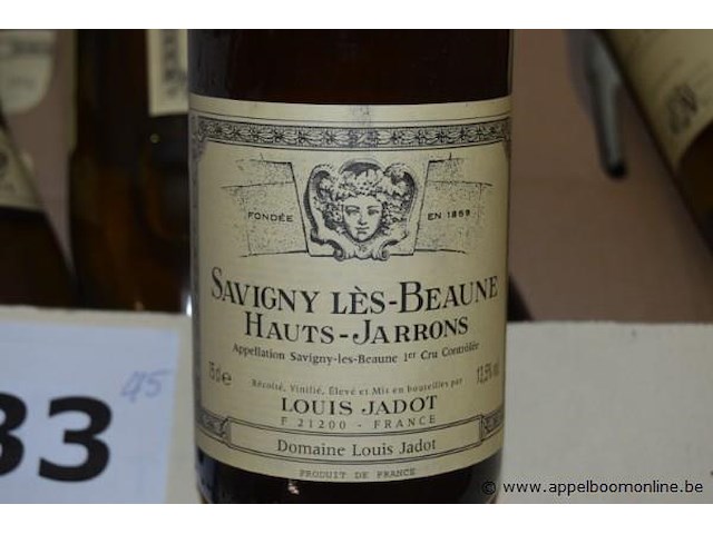 45x fles witte wijn, louis jadot, savigny lès-beaune hauts-jarrons 2004, 750ml - afbeelding 2 van  3