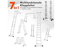 4,6 m multifunctionele ladder met een veilig vergrendelingssysteem en antislipvoeten - afbeelding 3 van  7