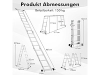 4,6 m multifunctionele ladder met een veilig vergrendelingssysteem en antislipvoeten - afbeelding 6 van  7