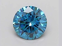 4,65 ct ronde cut donkerblauwe topaas – kasjmirblauw - afbeelding 1 van  3