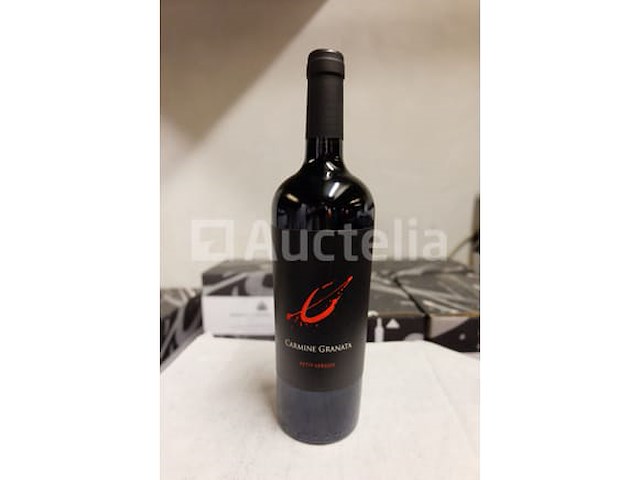 48 flessen rode wijn 75 cl - argentinië carmine granata petit verdot 2017 - afbeelding 3 van  4