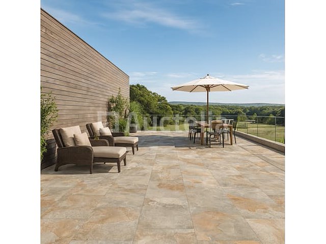 48,60 m² buitentegels, bet tomor 60x90 x 20mm, steen-effect, ideaal voor terrassen - afbeelding 1 van  1