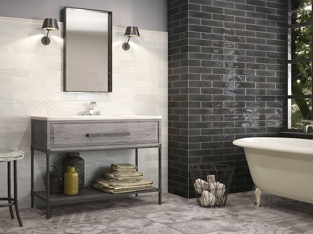 48m2 coral black glossy 7.5x30cm - afbeelding 3 van  5