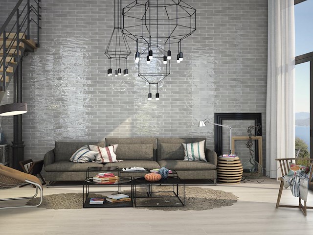 48m2 coral grey glossy 7.5x30cm - afbeelding 1 van  6