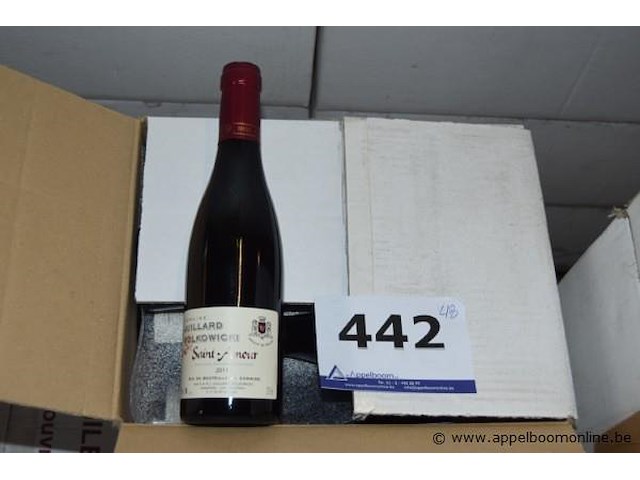 48x fles rode wijn, domaine juillard wolkowicki, saint-amour, 2011, 75cl - afbeelding 1 van  3