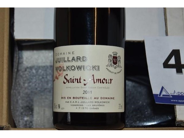 48x fles rode wijn, domaine juillard wolkowicki, saint-amour, 2011, 75cl - afbeelding 2 van  3