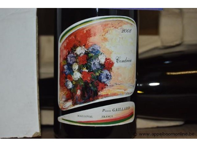 48x fles witte wijn, pierre gaillard, condrieu, 2008, 75cl - afbeelding 2 van  4