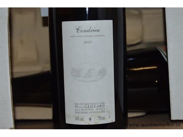 48x fles witte wijn, pierre gaillard, condrieu, 2008, 75cl - afbeelding 3 van  4