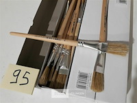 48x penselen plat nr 14 houten steel - afbeelding 3 van  3
